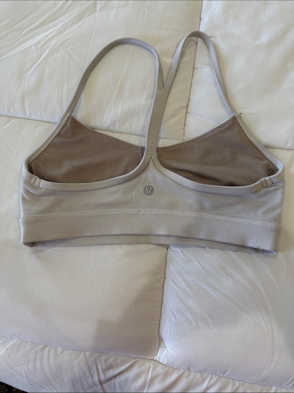 lululemon athletica Taupe Beige Strappy Sports Bra